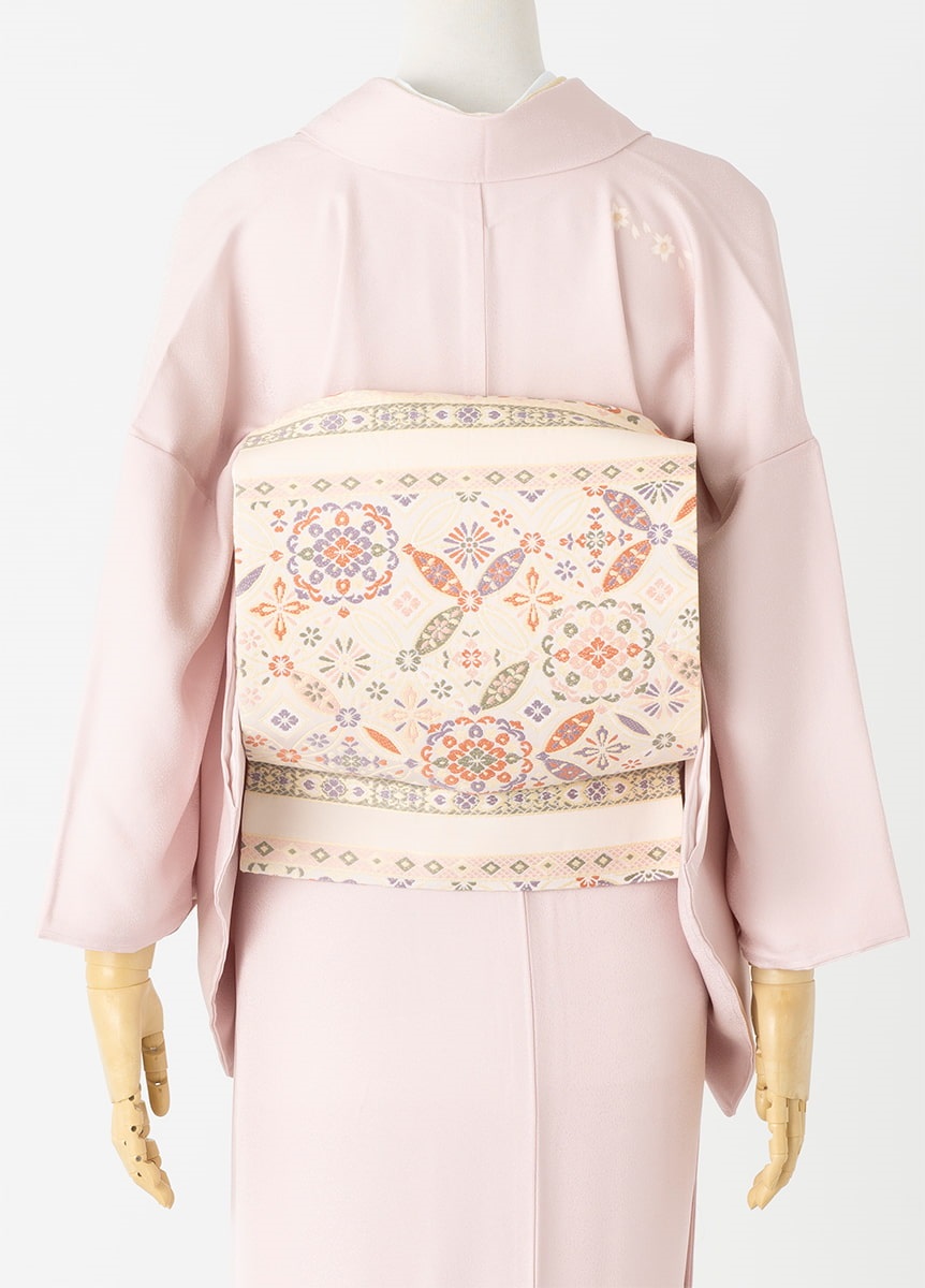 やまとオリジナル訪問着レンタル 加賀友禅 淡ピンク柚野久美子 L