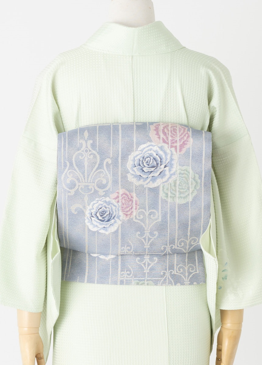 やまとオリジナル訪問着レンタル ミント バラ 単衣 M | 訪問着レンタル