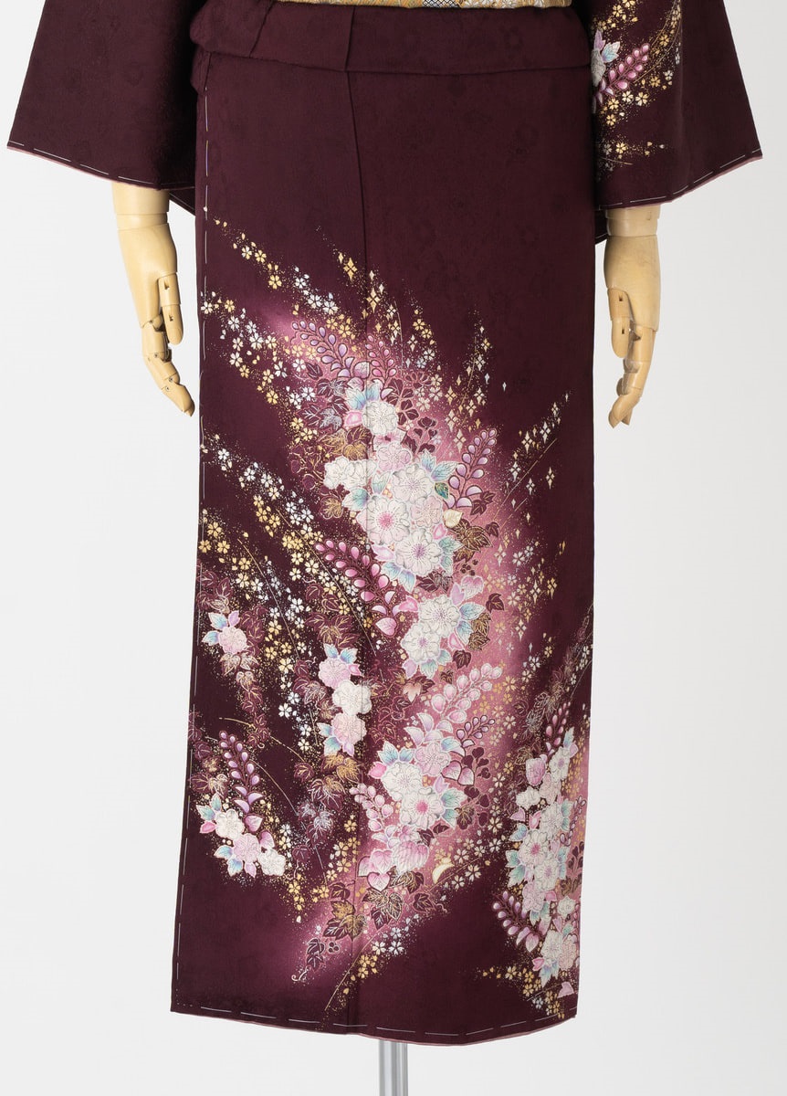 11月中貸出不可】やまとオリジナル訪問着レンタル 赤紫 辻ヶ花 L