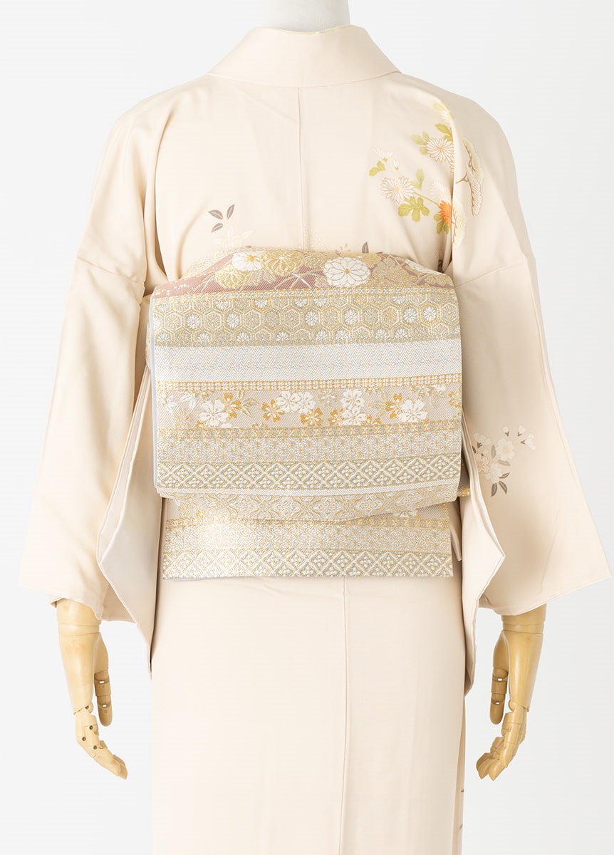 やまとオリジナル訪問着レンタル 凛彩 白茶 L | 訪問着レンタル