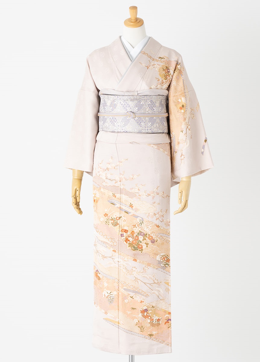 やまと誂　訪問着　浜松風景　古典柄 美品　丈157 裄65　茶道 26年1月下旬～2月中旬 貸出不可】やまとオリジナル訪問着レンタル