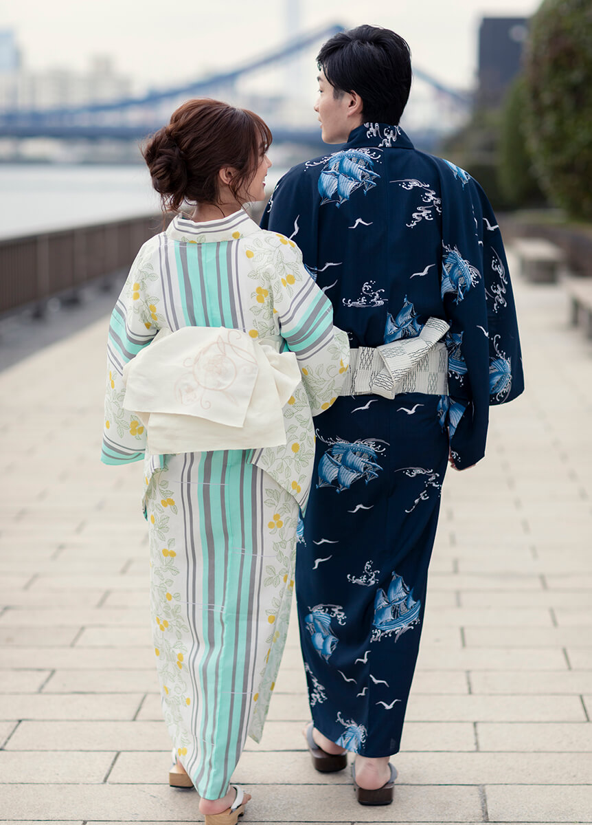 正式的 きものやまとの浴衣 紫陽花と金魚の浴衣と帯のセット 着物 