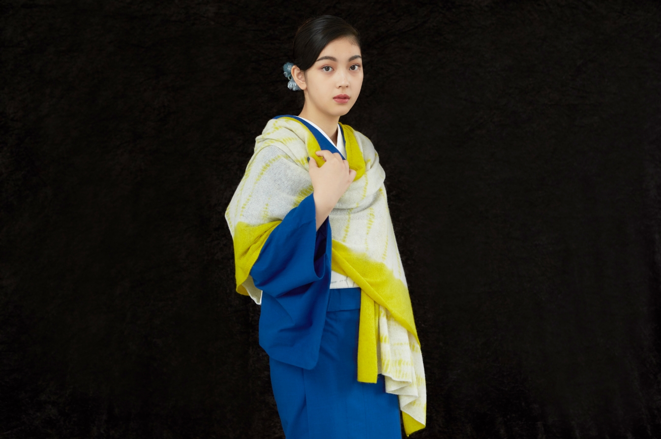 超美品 Suzusan ロングコート × kimono ジャケット/アウター Suzusan yamato/コート