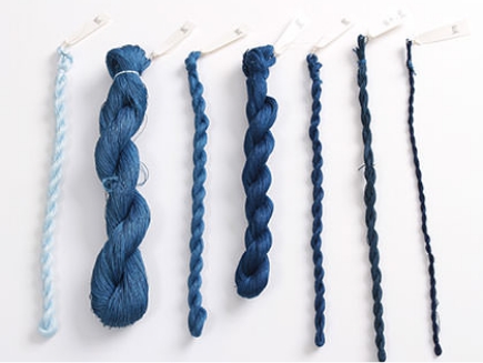 「藍」で染めた糸