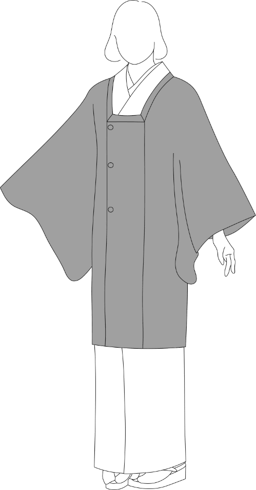 衿型 道行衿コート