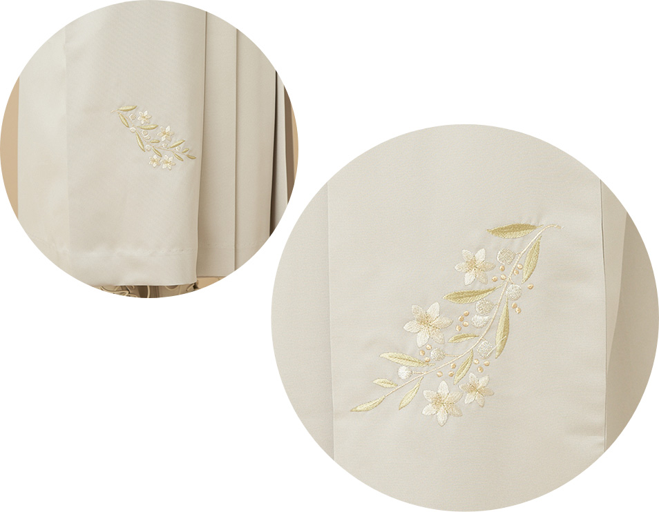 晴れの日ブーケ 刺繍の袴「フラワーレター」