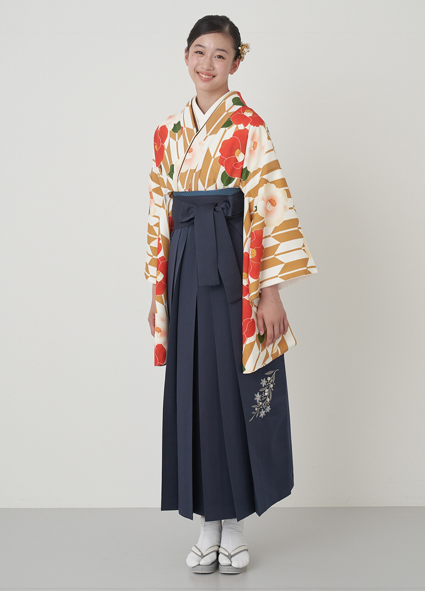 花笑み 刺繍の袴「フラワーレター」