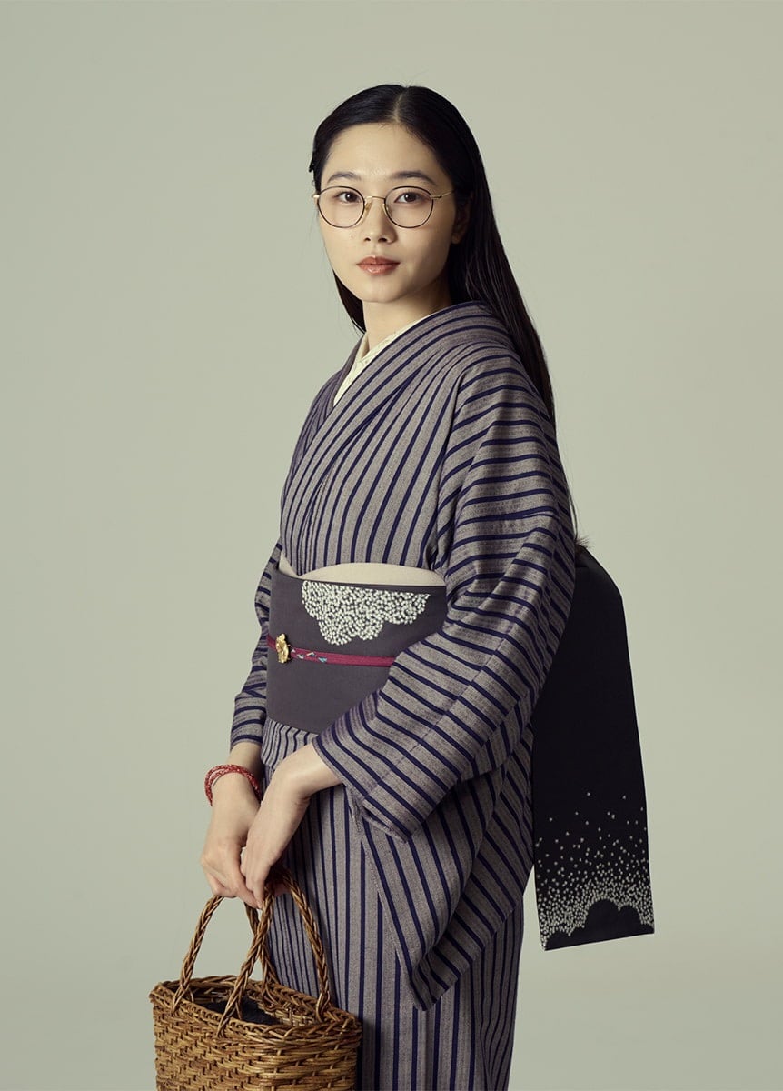 久留米絣｜しじら織 ベージュ