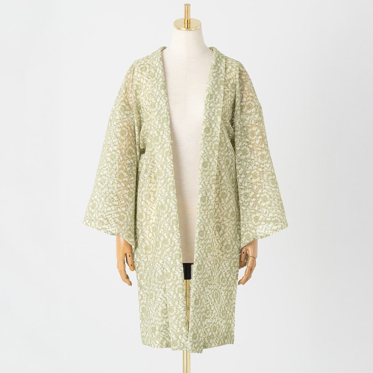 レース羽織 スプリングフラワー　ピスタチオ