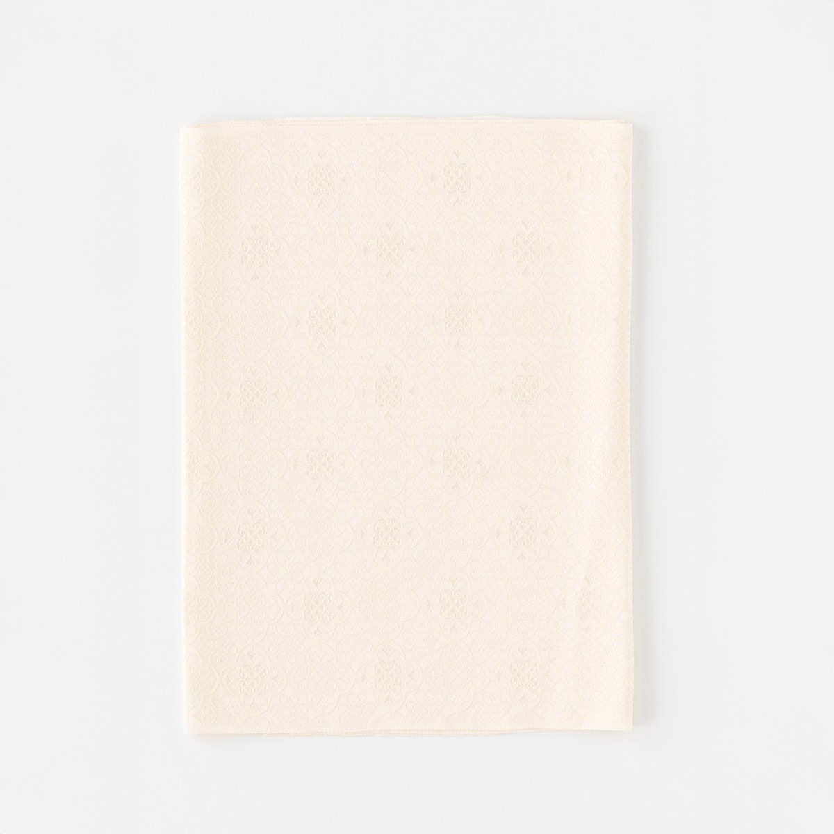 先染め帯揚　華七宝　生成り