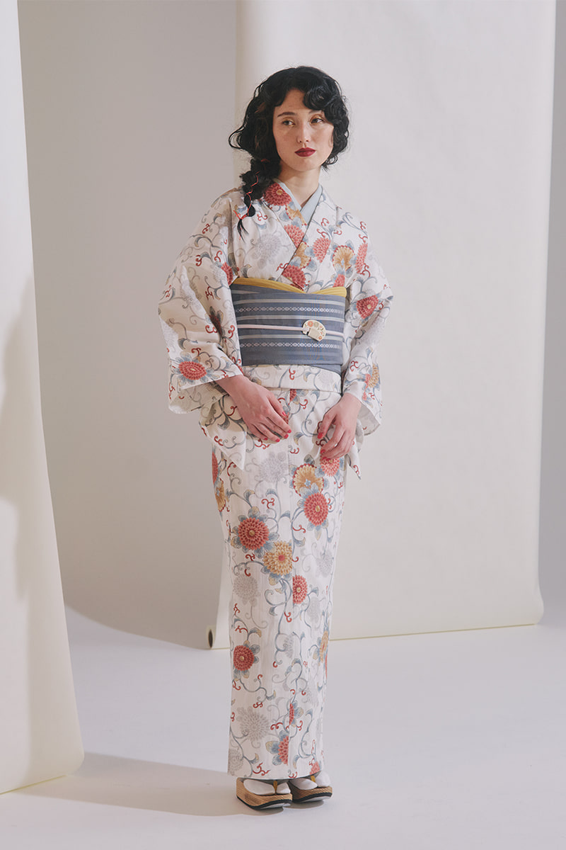 浴衣×紗八寸名古屋帯　博多織