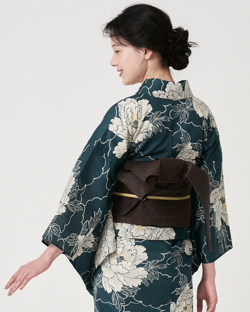 緑系の浴衣