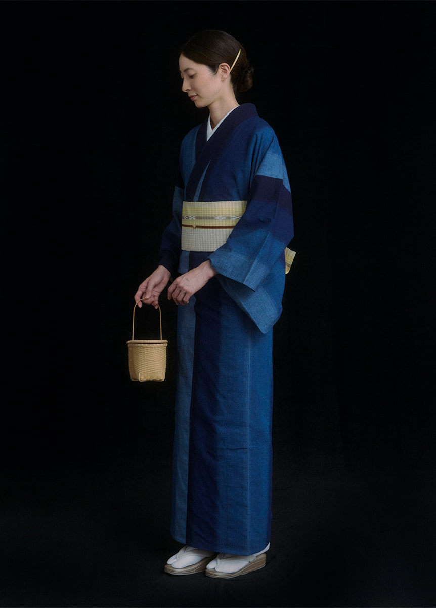 片貝木綿 藍
