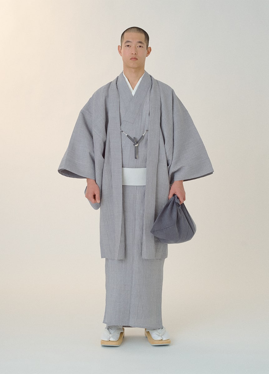 近江縮／みじん格子／銀鼠