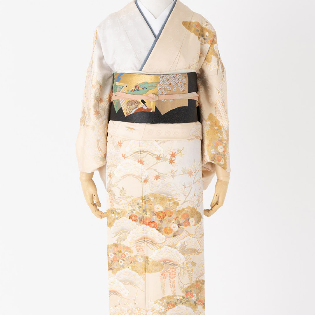 訪問着レンタル　吉祥松竹梅　生成　L