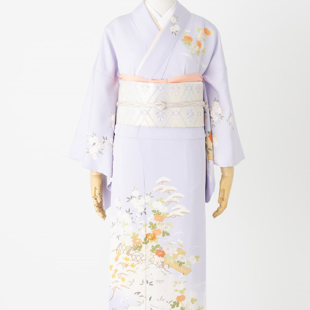 やまとオリジナル訪問着レンタル　凛彩　藤色　L