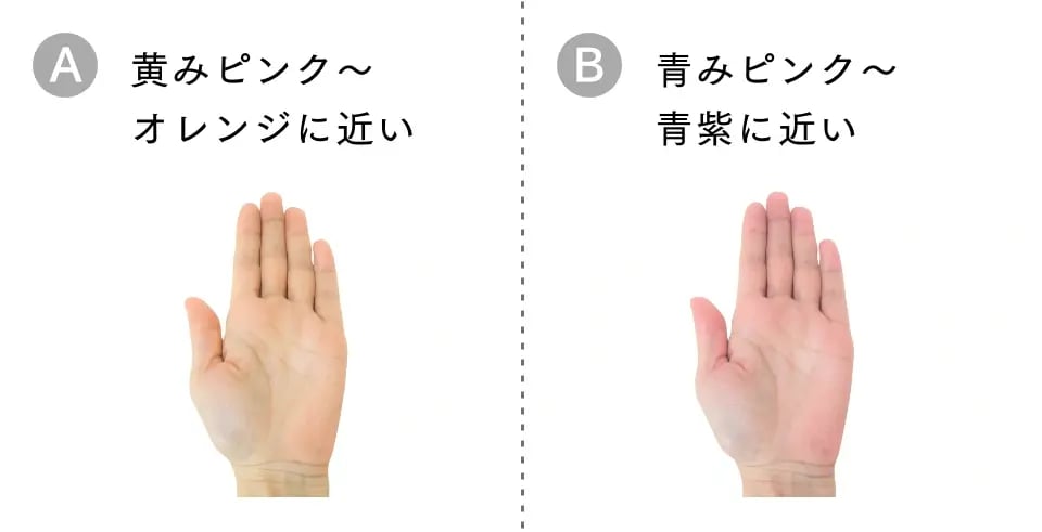 手のひらの血色