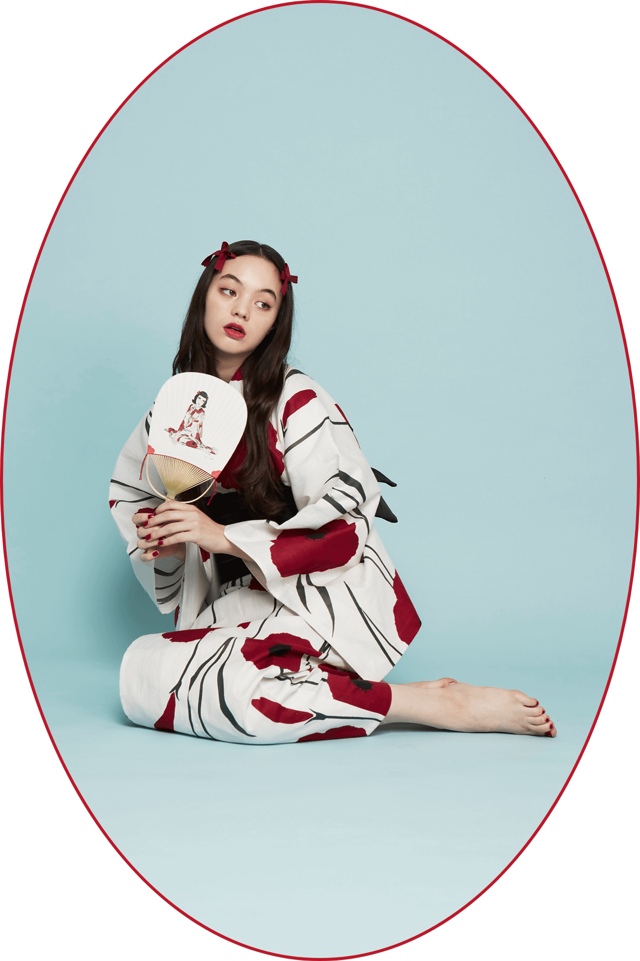 ゆかた 赤い花 04