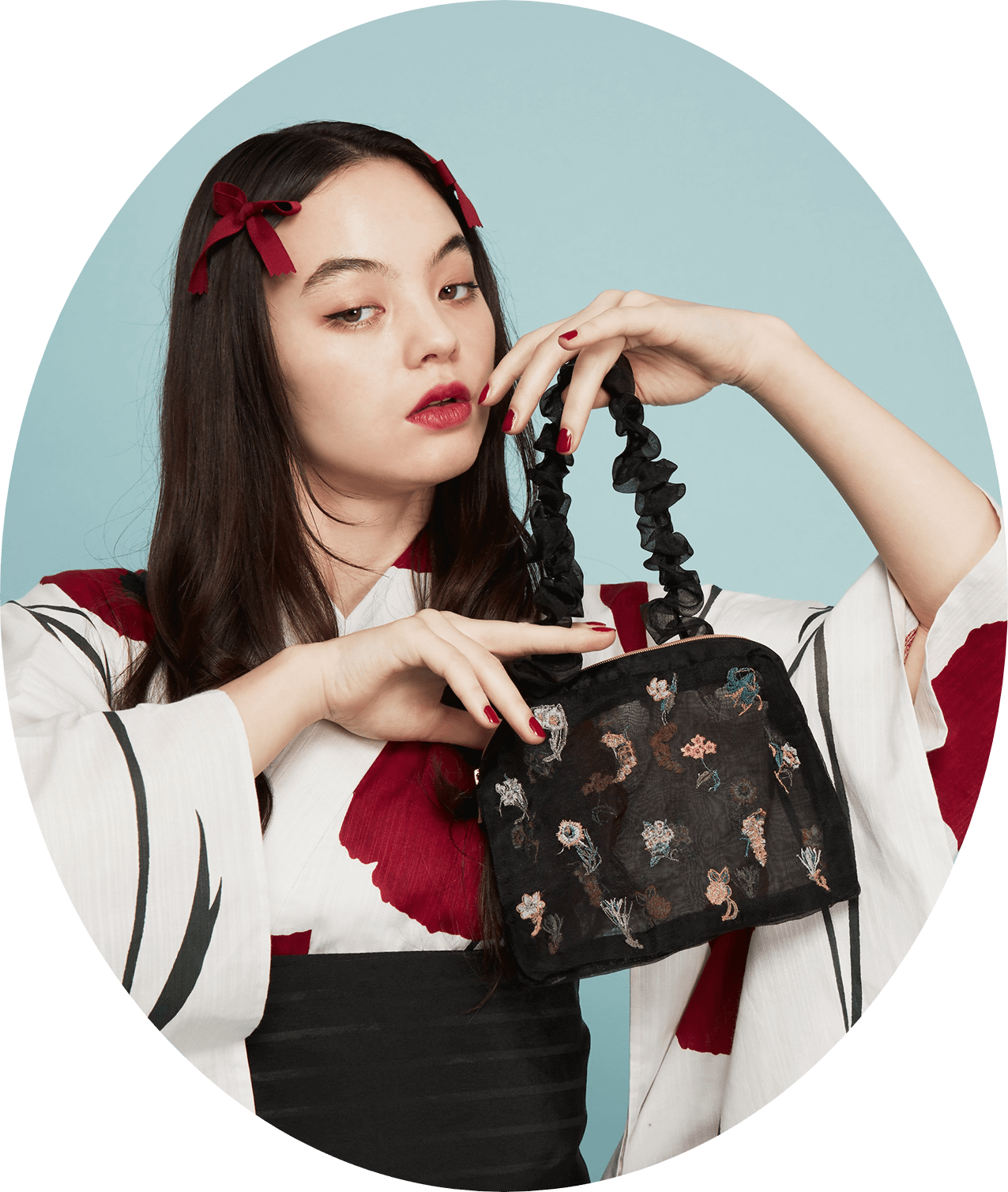 がま口バッグ フラワーゲーム 01