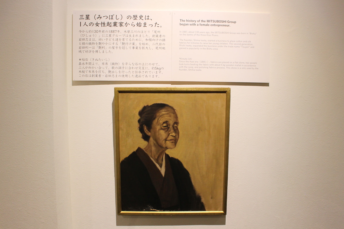 三星毛糸株式会社 創始の岩田志ま氏肖像画