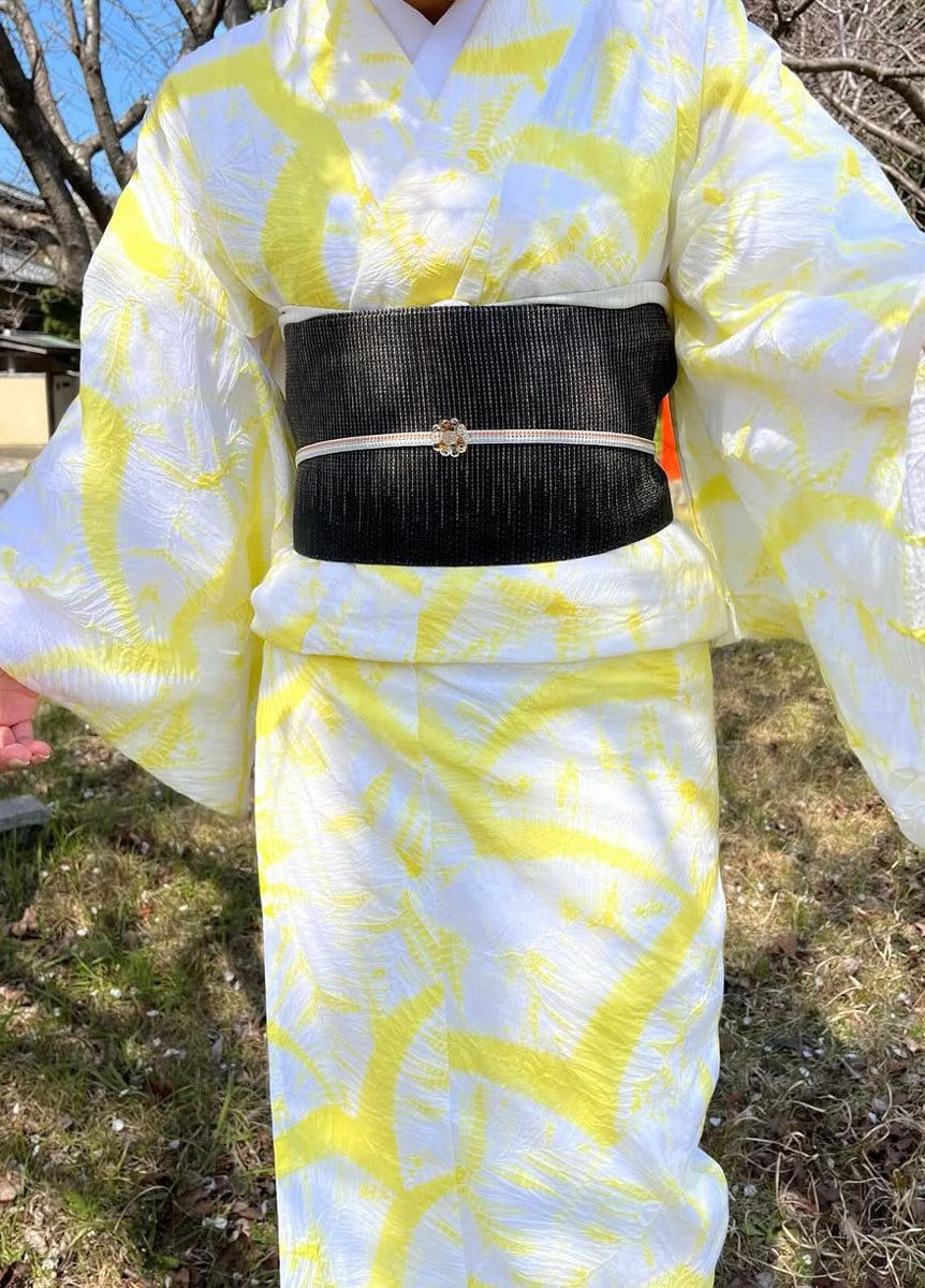 絞りゆかた×半幅帯 00403