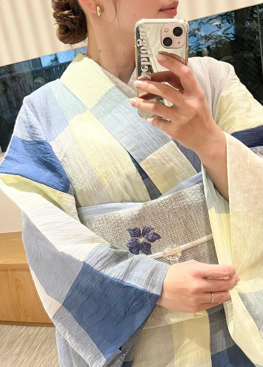 小千谷縮×麻名古屋帯 02302
