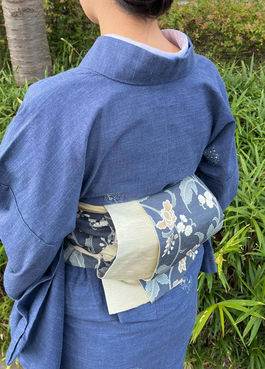 久留米絣×染め帯 06603