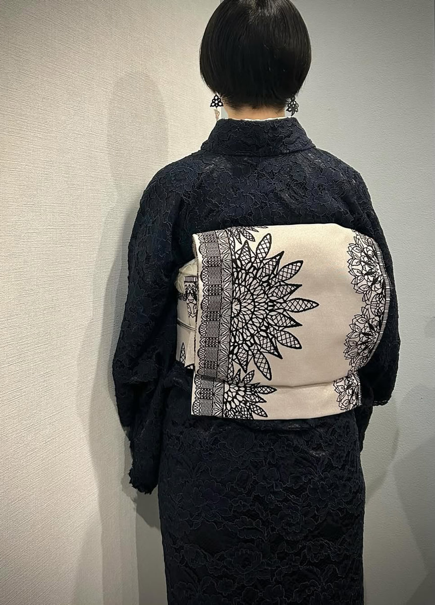 レースのきもの×名古屋帯 07103