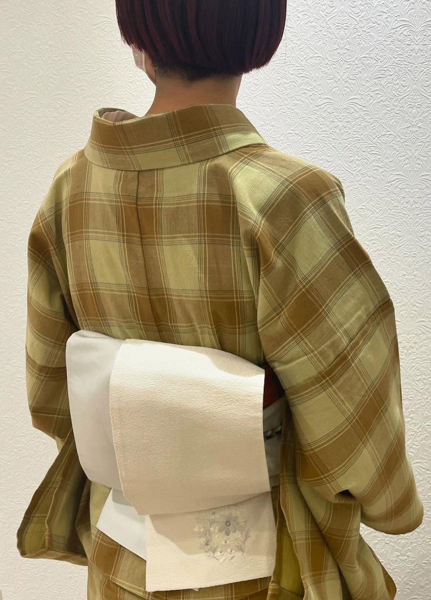 片貝木綿×刺繍半幅帯 main073