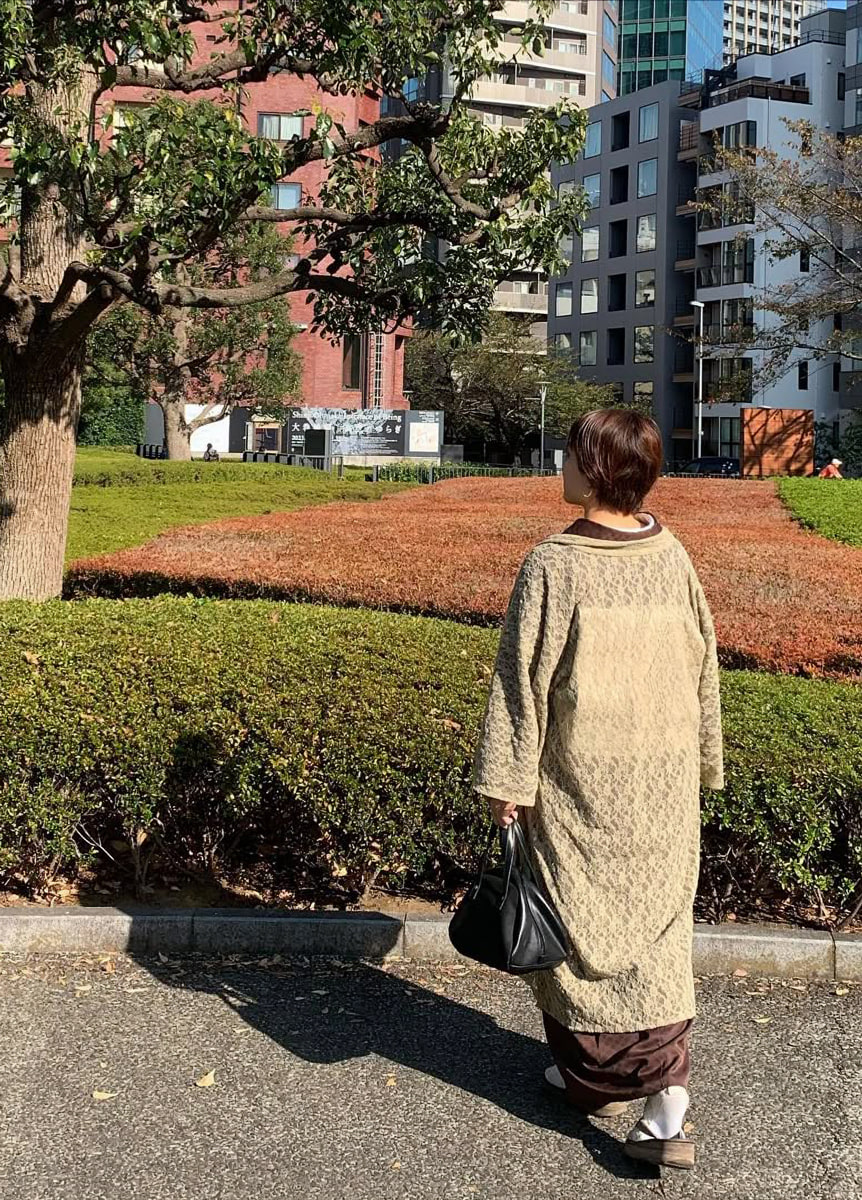 色無地×レース羽織 12102