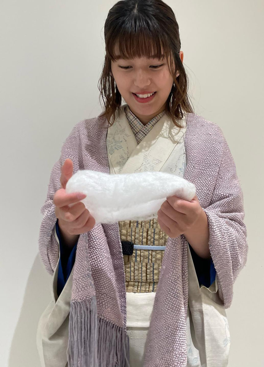 結城紬×あったかスタイル 13903