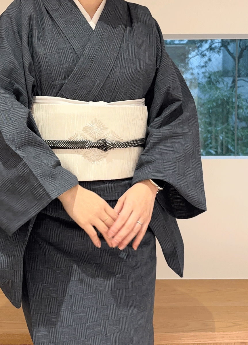 片貝木綿×名古屋帯 14702
