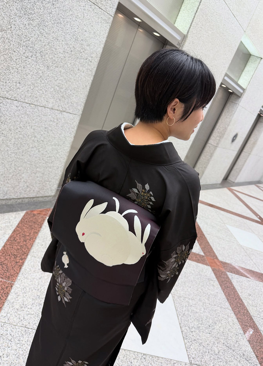 大島紬×名古屋帯 18702