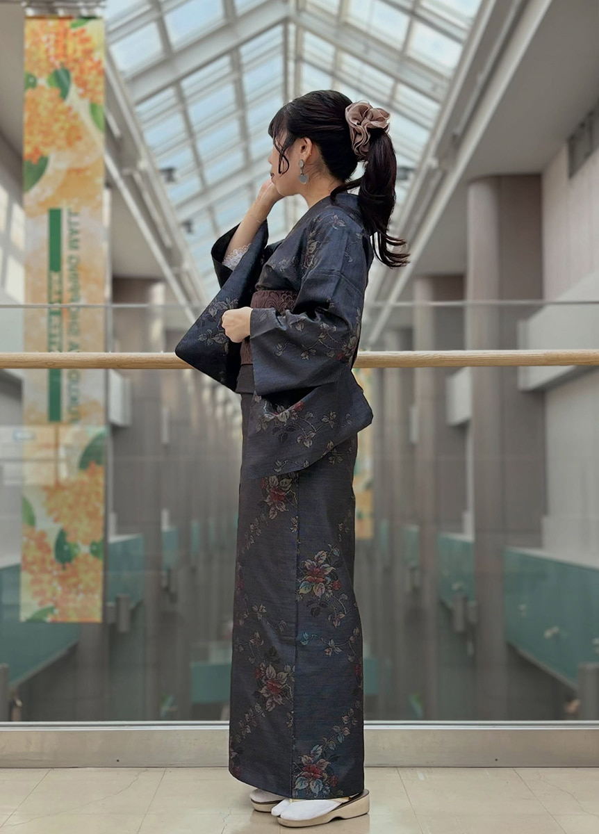 大島紬（泥藍染） 25933