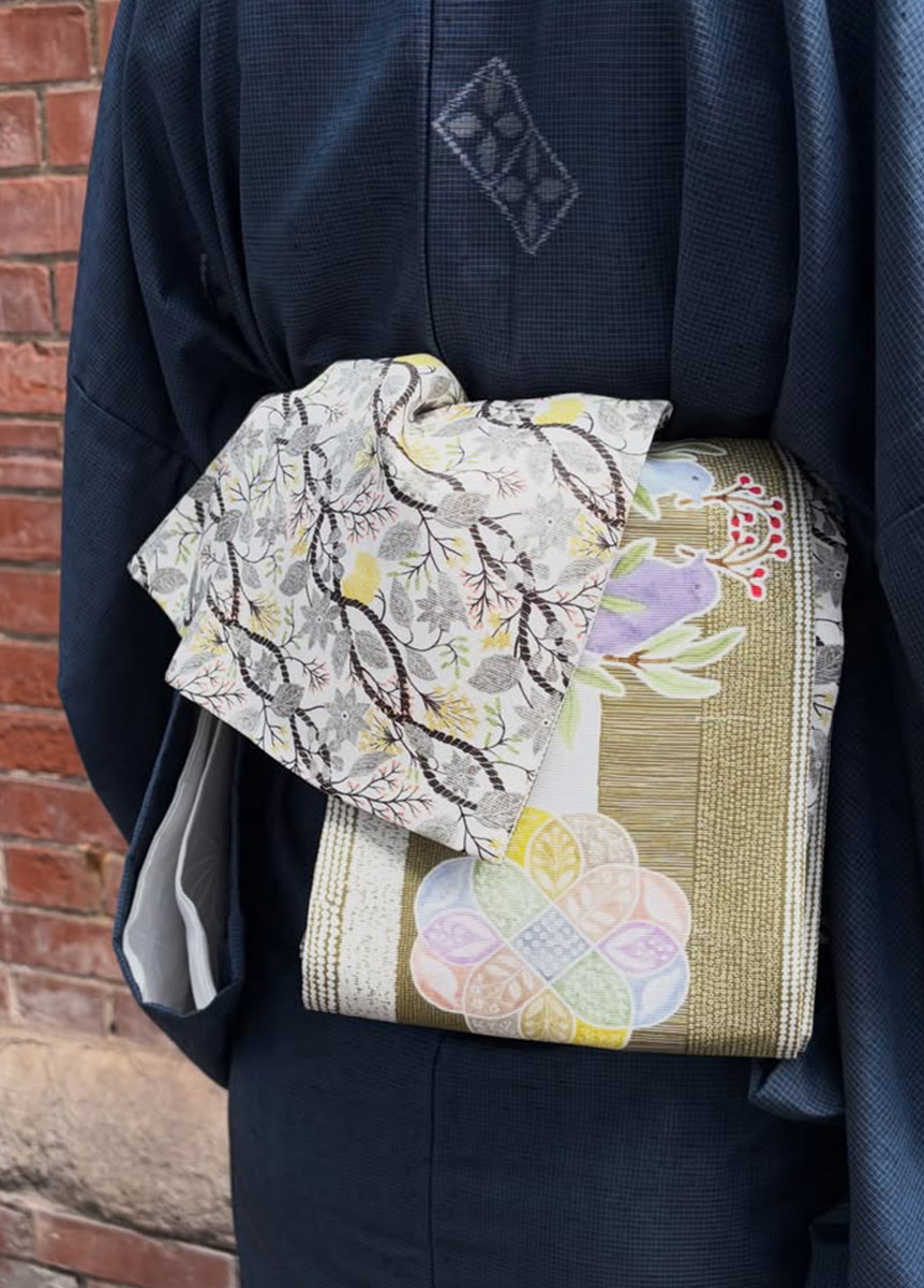 十日町紬×半巾帯 26704